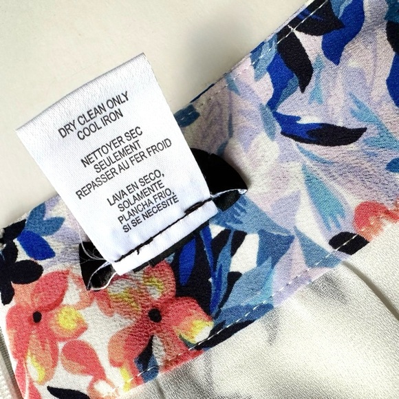 Worth New York 100% Silk Designer Floral Tropical Wide Leg Pants Size 2 - Picture 9 of 10